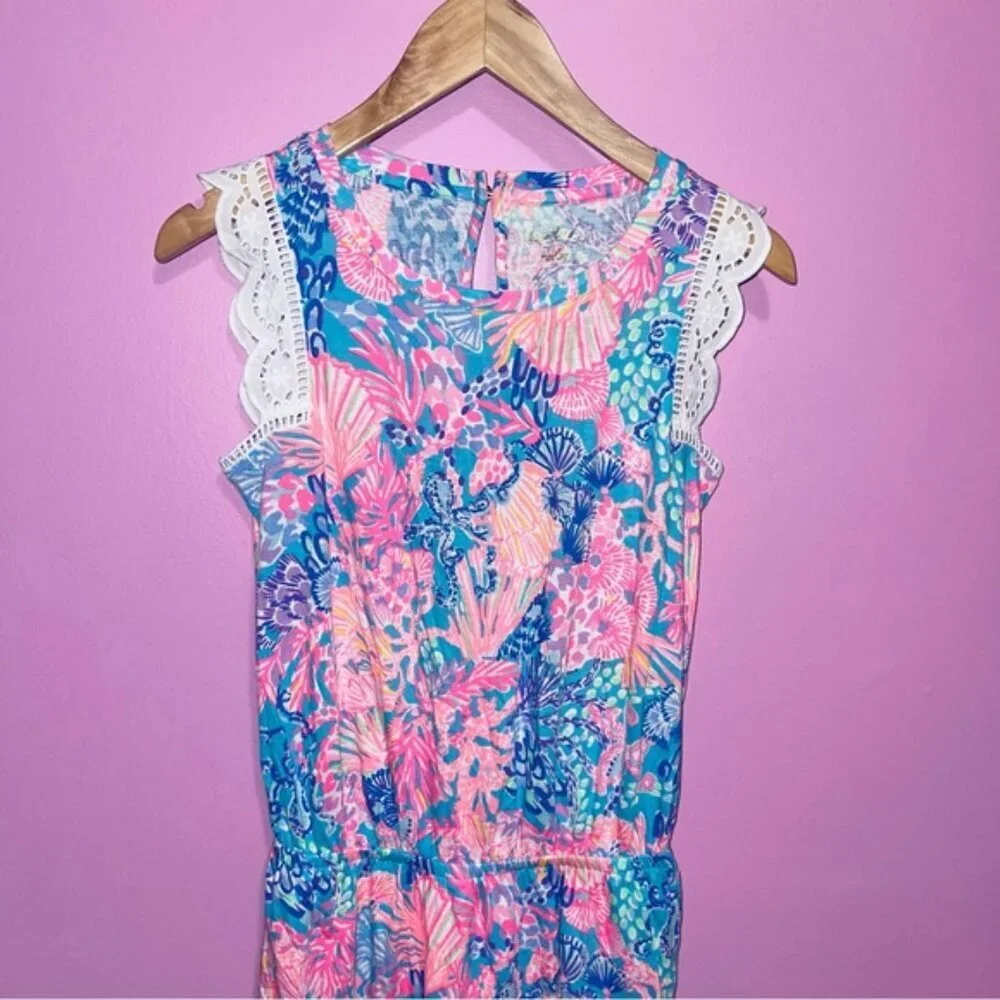 Lilly Pulitzer‎ Romper Women’s Size XS Splendor in the Sand Eyelet NWOT